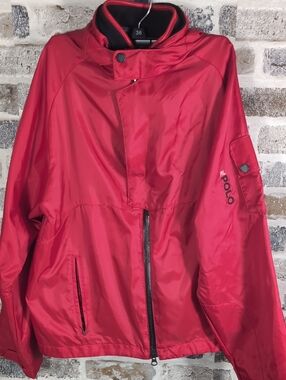 Polo by Ralph Lauren Red Coat With Fleece Vest.